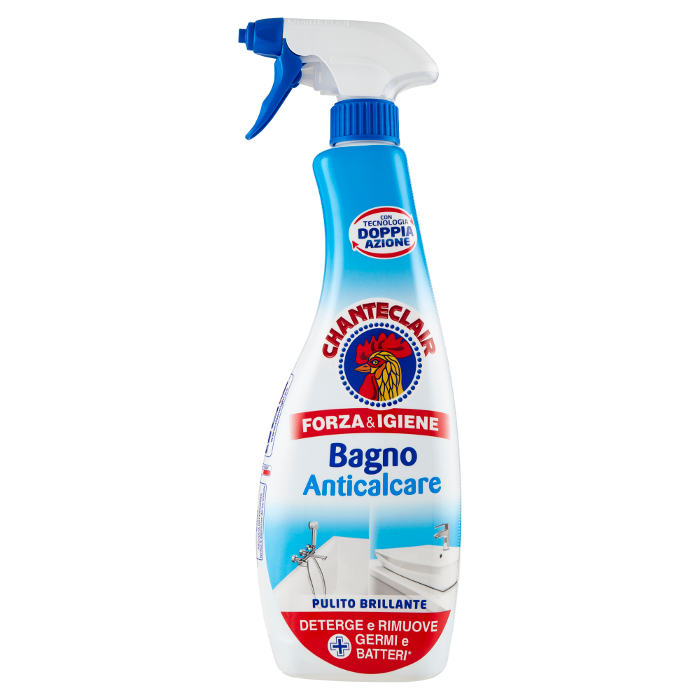 Chanteclair Forza & Igiene Bagno 625ml – Spray Doppia Azione Anticalcare & Igienizzante – Salva-Cromature
