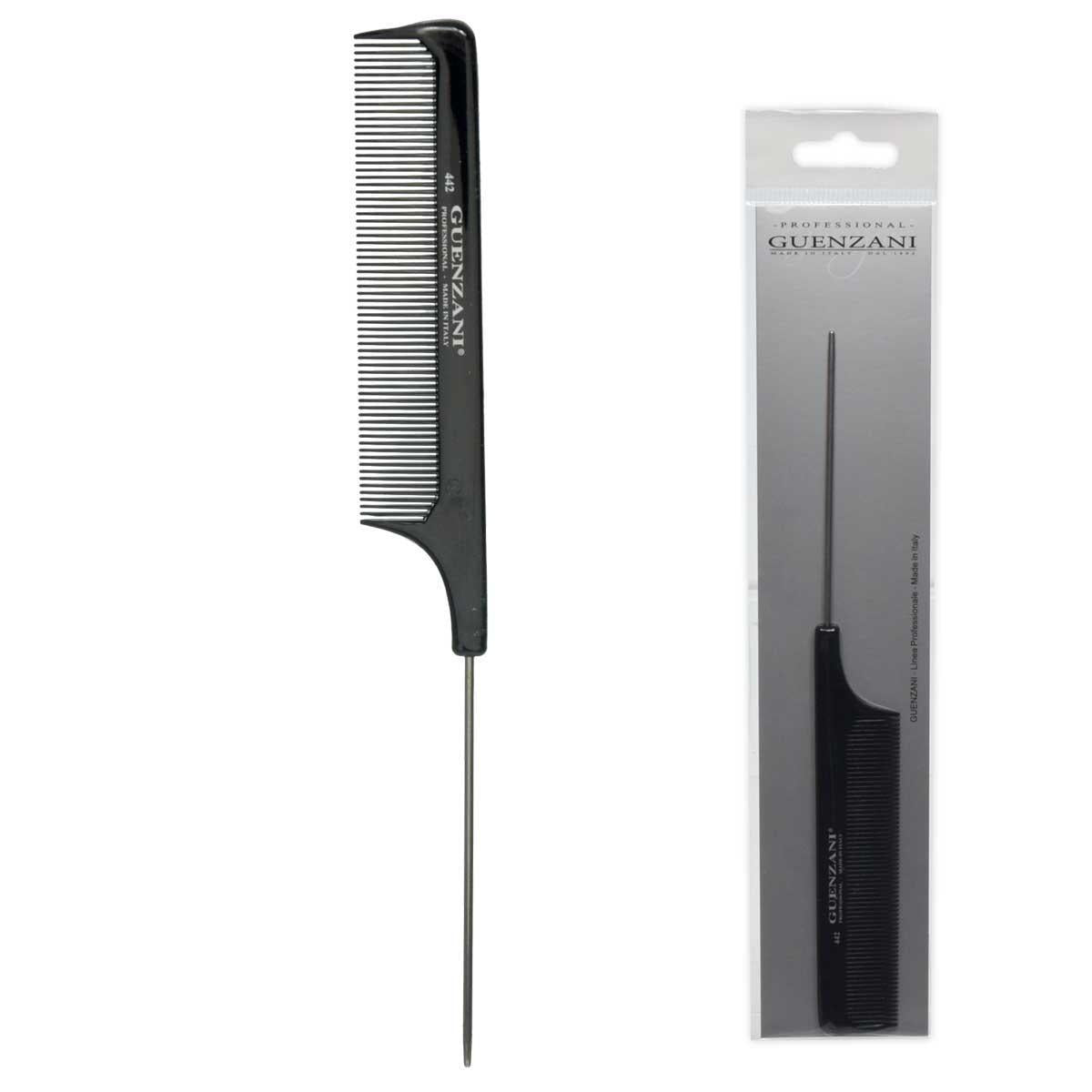 Guenzani n. 442 Pettine Afro Fitto Professionale | Ideale per Ricci Stretti, Capelli Densi & Styling Afro | Dentatura Robusta Anti-Rottura | Qualità Superiore