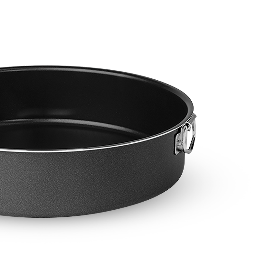 Pentalux Italpent | Tortiera Alta con Anello Serie Black Line | Diametro 32 cm - Altezza 7 cm | Alluminio Professionale con Rivestimento Antiaderente | Made in Italy | Teglia per Dolci e Rustici