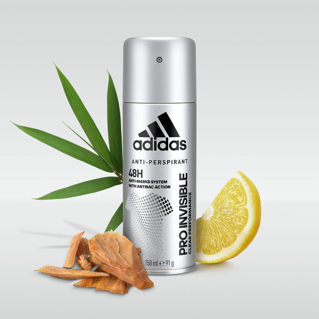 Adidas Pro Invisible Anti-Perspirant Spray Uomo 150ml – Protezione 48h Anti-Macchie & Antibatterica – Clear Performance