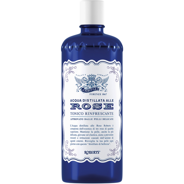 Roberts Acqua Distillata alle Rose 300ml | Tonico Viso Rinfrescante per Pelli Delicate | Formula con Essenza di 3 Rose Superiori | Idrata, Tonifica e Previene Arrossamenti