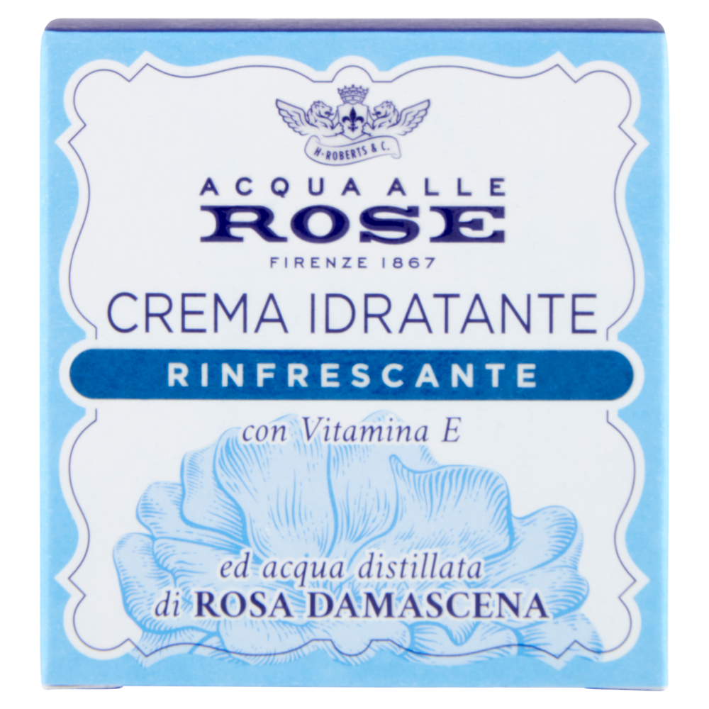 Acqua Alle Rose Crema Idratante Rinfrescante 50ml - Texture Gel, Vitamina E, Rosa Damascena - Per Tutti i Tipi di Pelle