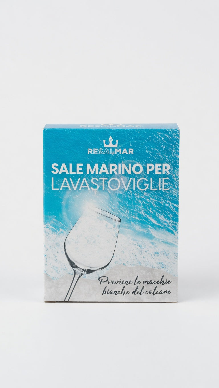 Resalmar Sale Marino per Lavastoviglie 1 kg | Additivo Anti-Calcare per Piatti Brillanti | Sale Purificato ad Alta Solubilità