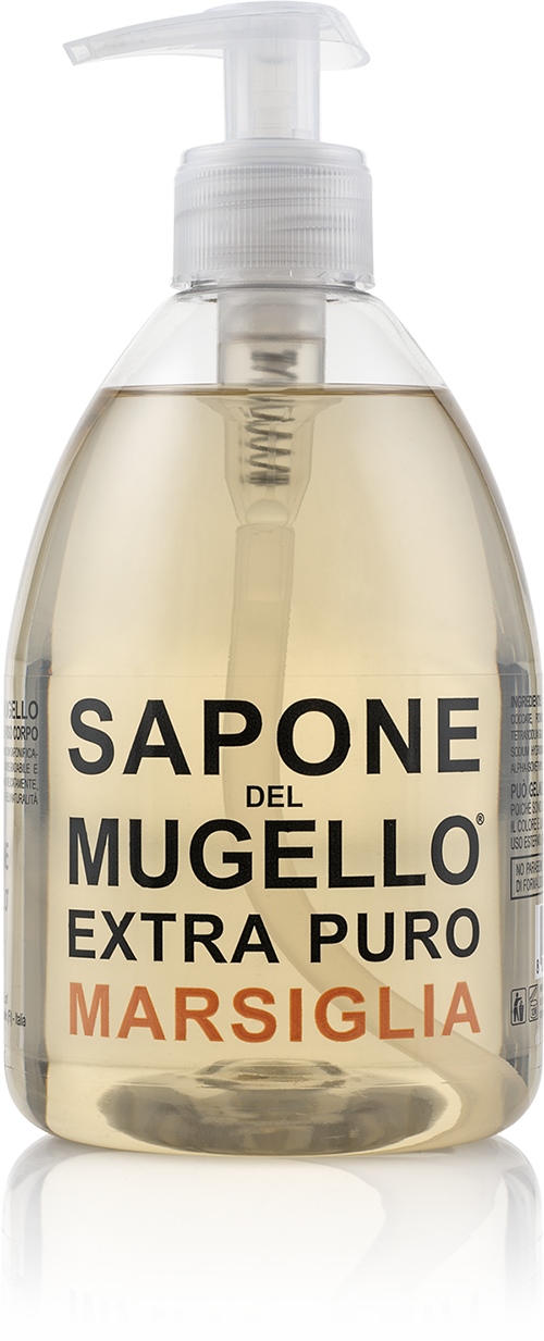 Sapone del Mugello Extra Puro Marsiglia 500ml | Sapone Liquido con Estratto di Olivo Bio | Delicato per Viso, Mani e Corpo