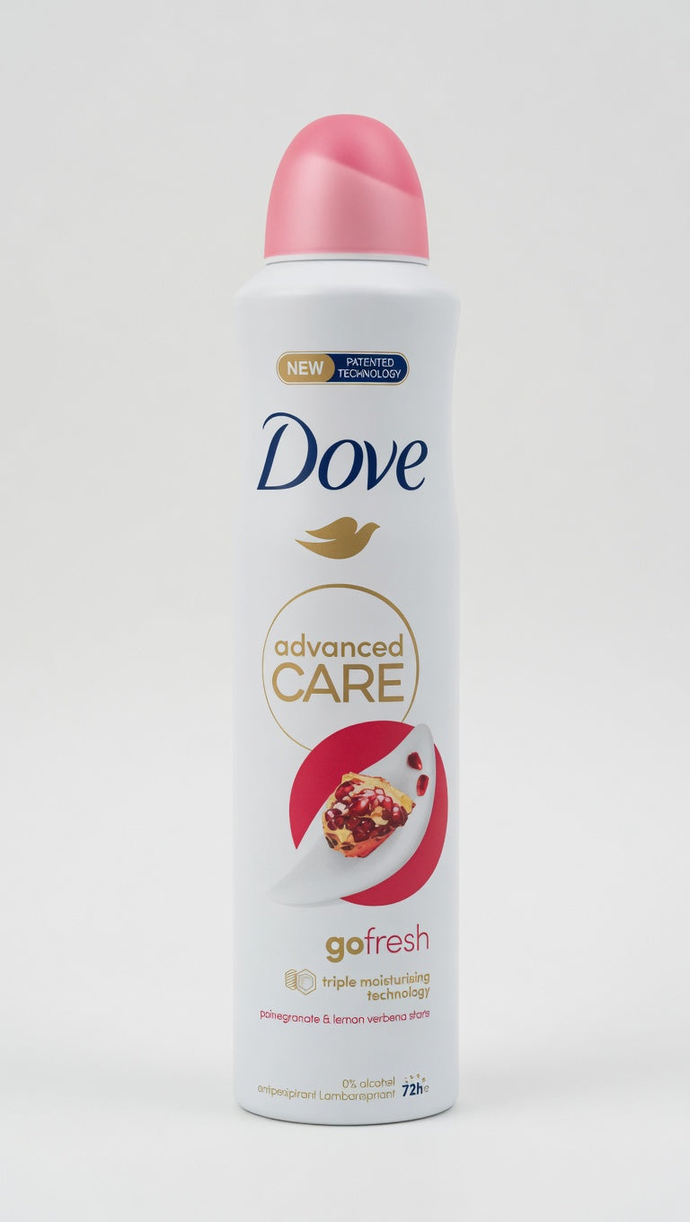 Bundle Dove Go Fresh Deodorante Spray Melograno e Limone 6X250ml – Scorta Summer Edition Antitraspirante 48h