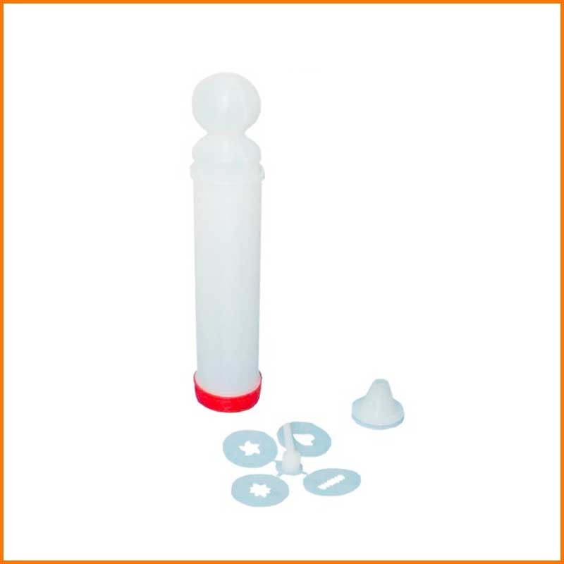 APE Casalinghi Art. 300 | Siringa per Dolci e Zeppole Maxi 30 cm | Plastica Alimentare con Set Decori Intercambiabili | Professionale per Bignè e Churros
