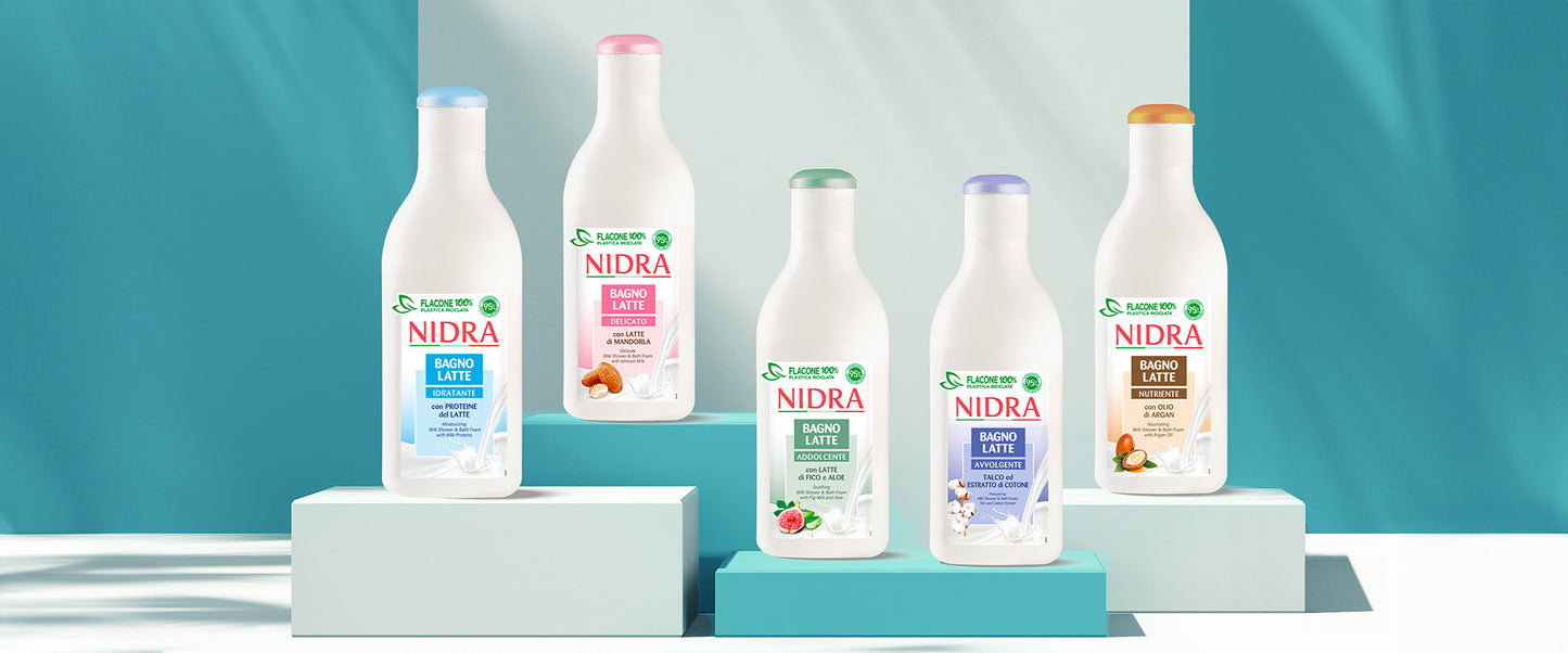 Nidra Bagnolatte Idratante con Proteine del Latte 100% Naturali 750 ml – Formula Delicata Protettiva per Tutta la Famiglia