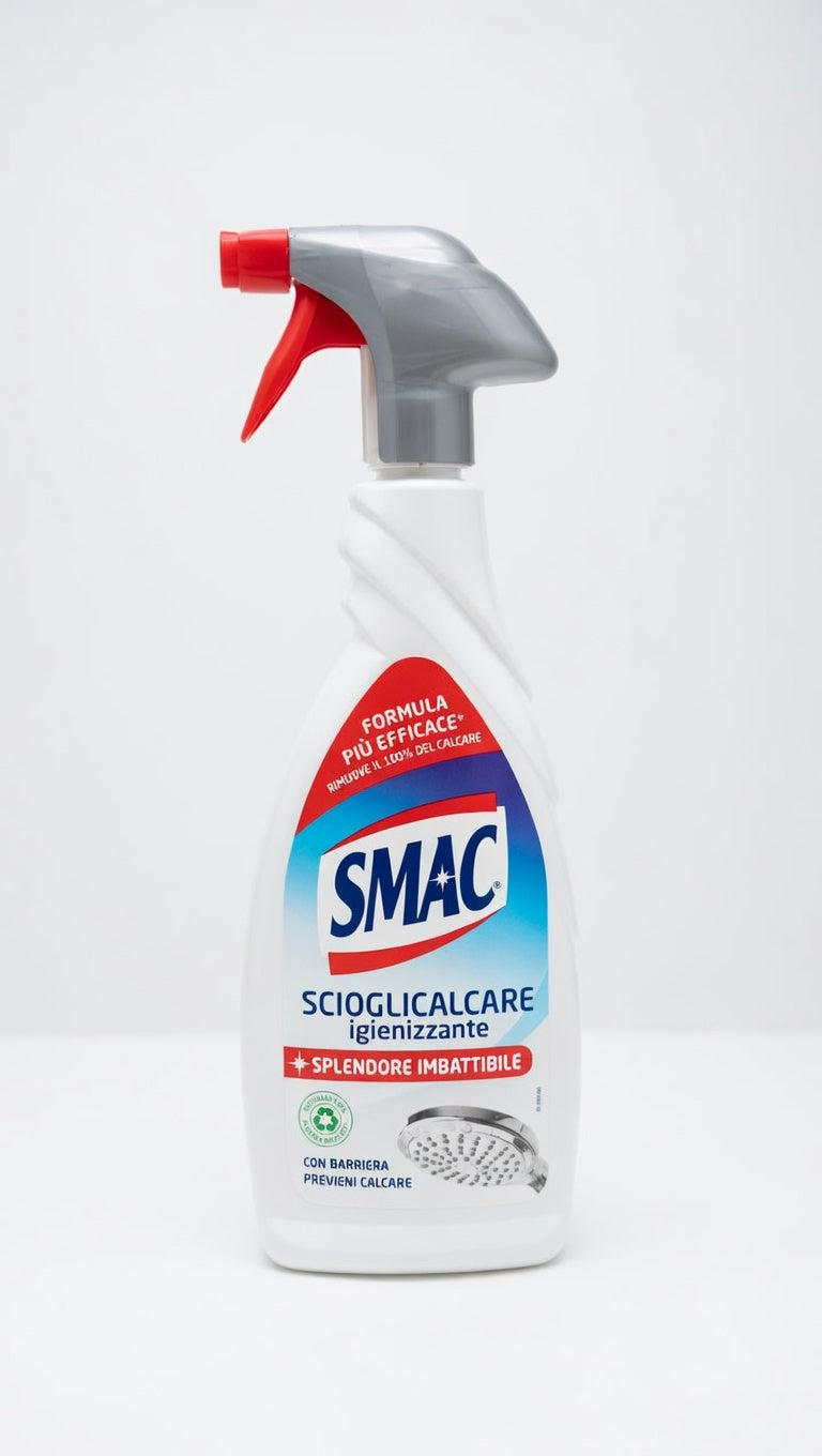 SMAC Scioglicalcare Igienizzante Spray | Elimina 100% Calcare e Barriera Protettiva | Eco-Flacone 100% Riciclato | 650ml