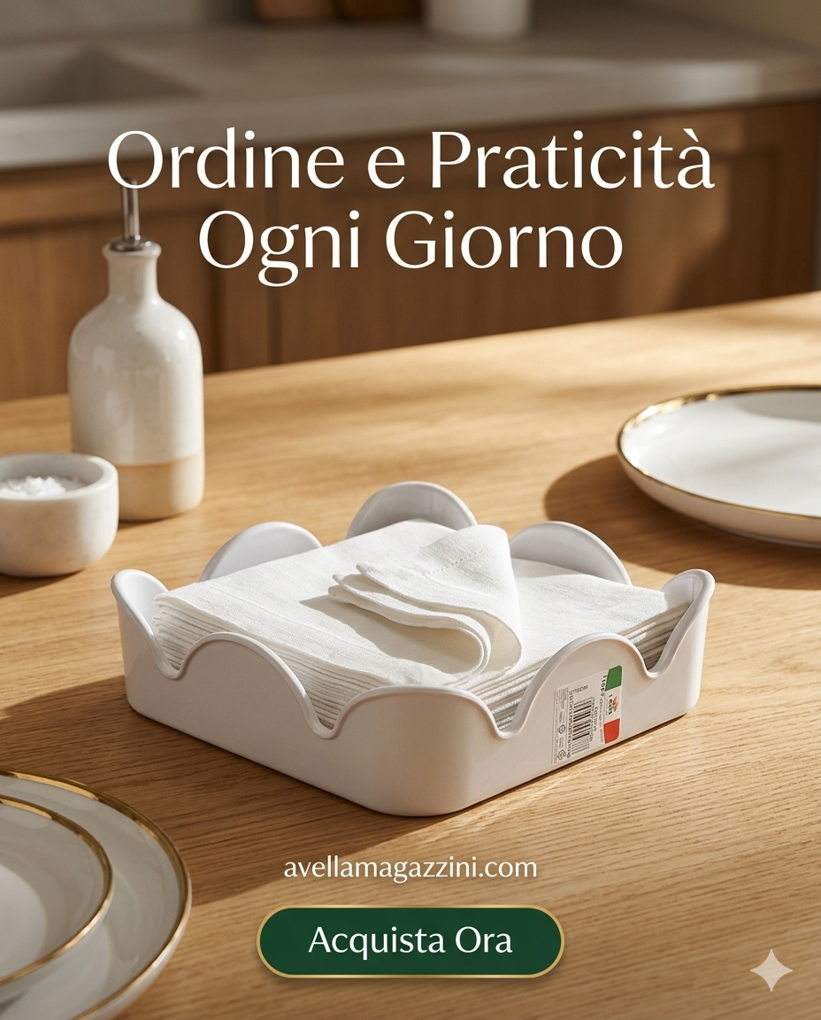 Lega Portatovaglioli 18x18 cm in Polipropilene Anti-Shock – Praticità e Igiene per Tavola e Cucina