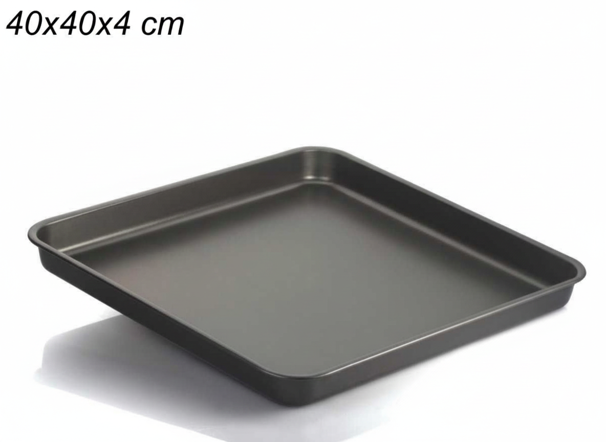 Vespa Teglia da Forno Bassa 40x40 cm h 4 cm Alluminio – Rivestimento Antiaderente Professionale per Pizza e Pasticceria