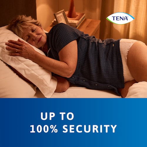 TENA Pants Plus Night Taglia M 12 Pezzi | Mutandine Assorbenti Notte Unisex | Protezione Lie-Down Protection per Riposo Ininterrotto | Vita 80-110 cm
