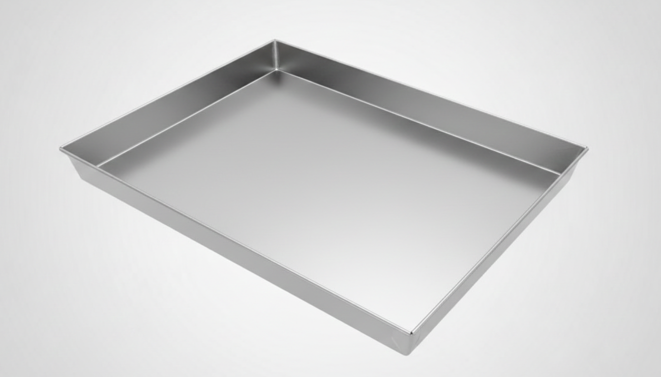SIC Placca Pizza Grande in Alluminio 32x40 cm | Teglia Rettangolare Professionale per Pizza, Focaccia e Pasticceria