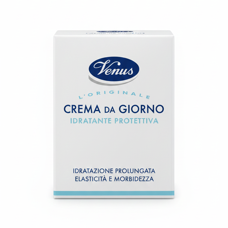 Venus L'Originale Crema Giorno Idratante Protettiva 50ml – Viso Elastico, Morbido e Base Trucco Ideale