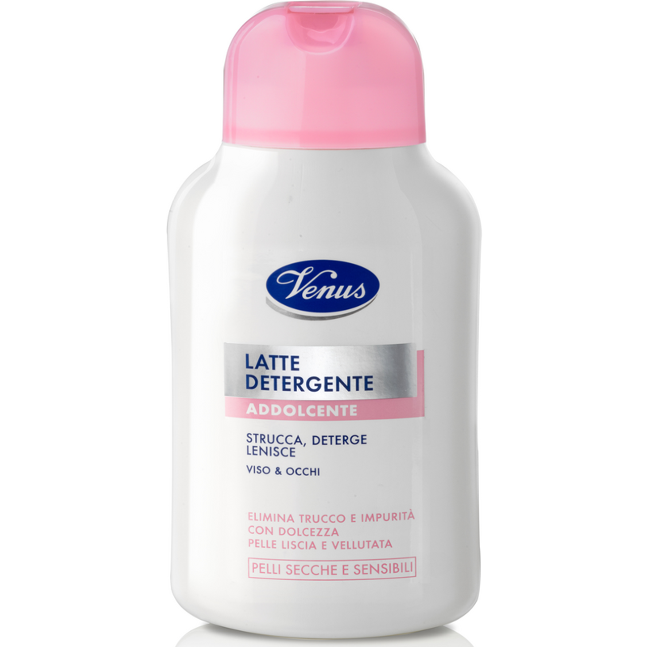 VENUS Latte Detergente Addolcente 200ml – Per Pelli Secche e Sensibili – Con Acqua Virginiana Lenitiva – Strucca & Idrata Viso e Occhi