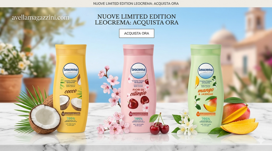 Leocrema Mango, Ciliegio e Cocco Limited Edition: creme corpo profumate 72h