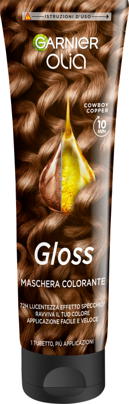 Garnier Olia Gloss Maschera Colorante Ravviva Colore – 72h Lucentezza Effetto Specchio – Con Oli di Fiori – 4 Nuance