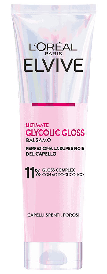 L'Oréal Paris Elvive Glycolic Gloss Balsamo 150ml | Perfezionatore di Lucentezza con Acido Glicolico | Per Capelli Spenti e Porosi | Fibra Levigata e Setosa