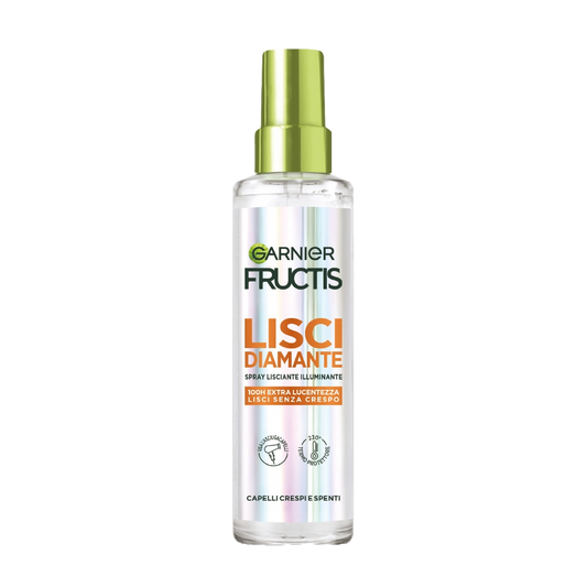 Garnier Fructis Lisci Cheratina Spray Lisci Diamante (150ml) – Termoprotettore 230°C con Cheratina Vegetale e Olio d'Argan – 100H Extra Lucentezza
