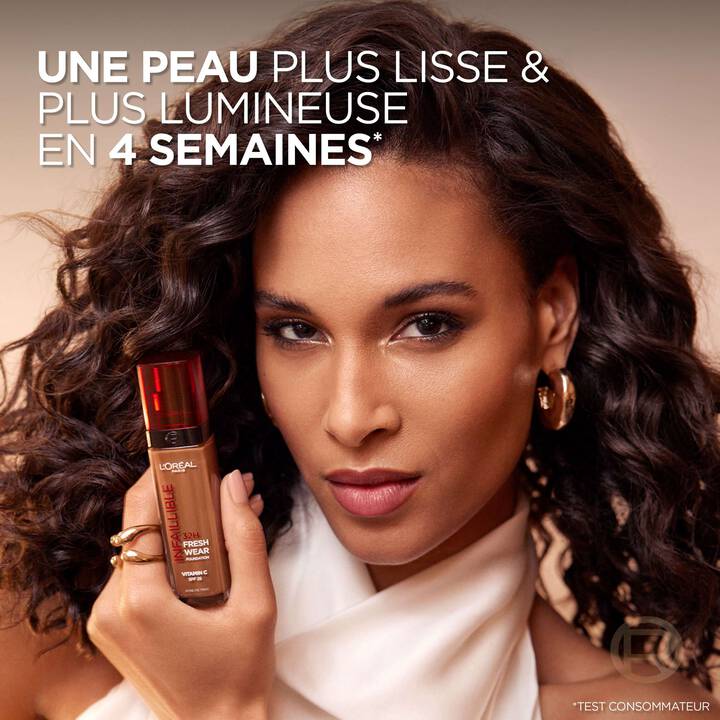 L'Oréal Paris Infaillible 32H Fresh Wear Fondotinta Fluido Idratante con Vitamina C e SPF 25 – La Soluzione Coprente e Ultra-Traspirante a Lunga Tenuta Non-Stop