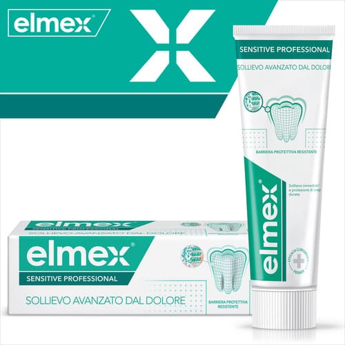 Elmex Sensitive Duo Pack 2x75ml – Dentifricio con Tecnologia Neo-Aminex™ per Denti Sensibili e Protezione Carie