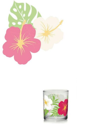 Cerve Primavera Set 3 Bicchieri Acqua 220 ml in Vetro Decorato – Eleganza Floreale per la Tavola Quotidiana