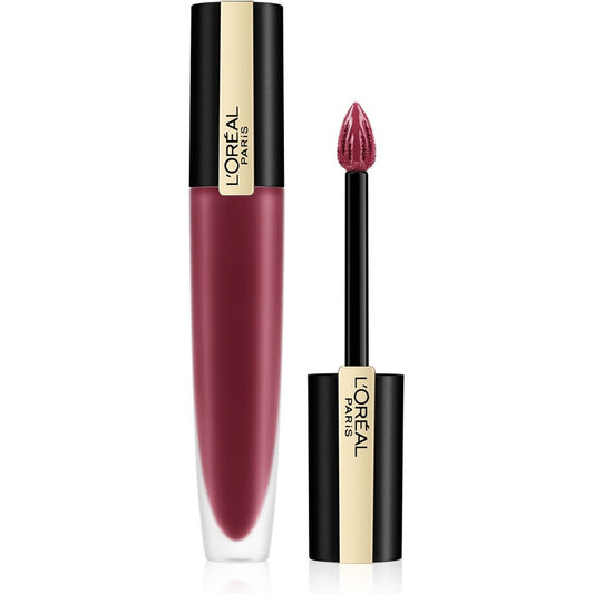 L'Oréal Paris Rouge Signature Rossetto Liquido Matte – Tinta Labbra a Lunga Tenuta, Colore Intenso High-Pigment & Formula Ultra Leggera Effetto Nude