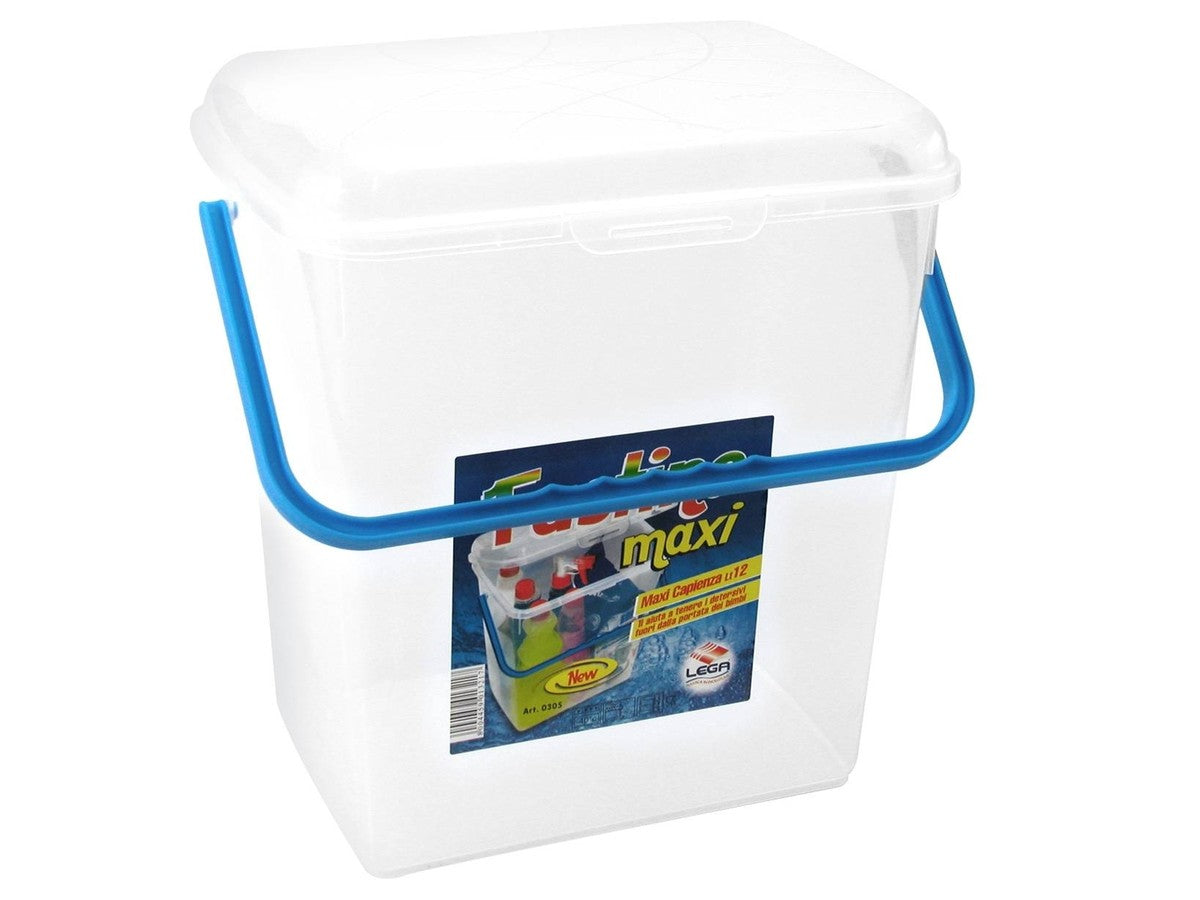 LEGA Fusto Contenitore per Detersivo in Polvere e Caps | Varie Misure 3kg, 5kg, 12kg | Con Coperchio di Sicurezza e Maniglia | In Polipropilene Resistente