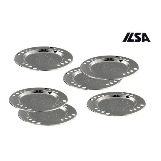 ILSA - Set 6 Sottobicchieri Quadri in Acciaio Inox 18/10