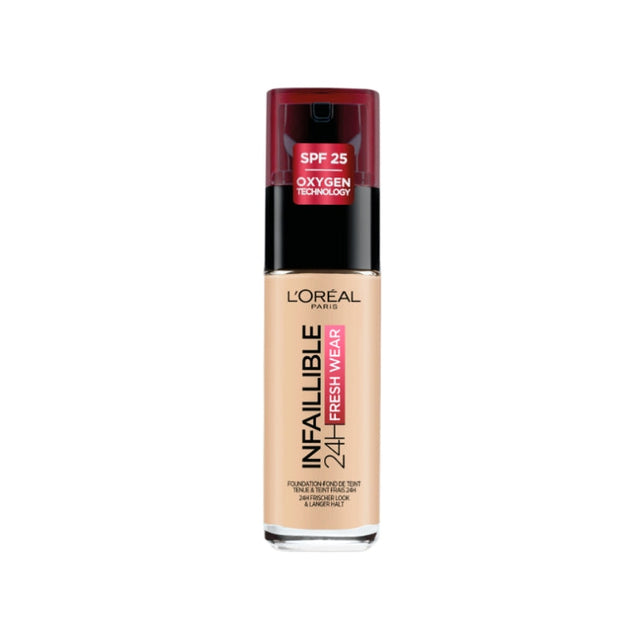 L'Oréal Paris Infaillible 32H Fresh Wear Fondotinta Fluido Idratante con Vitamina C e SPF 25 – La Soluzione Coprente e Ultra-Traspirante a Lunga Tenuta Non-Stop