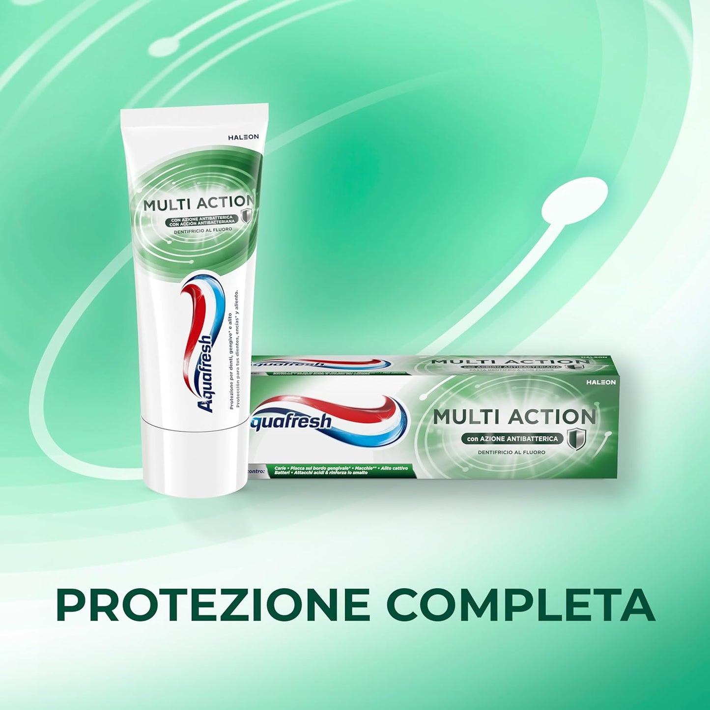 Aquafresh Multi Action Dentifricio 75ml – Protezione Integrale 3-in-1: Denti Forti, Gengive Sane e Alito Fresco