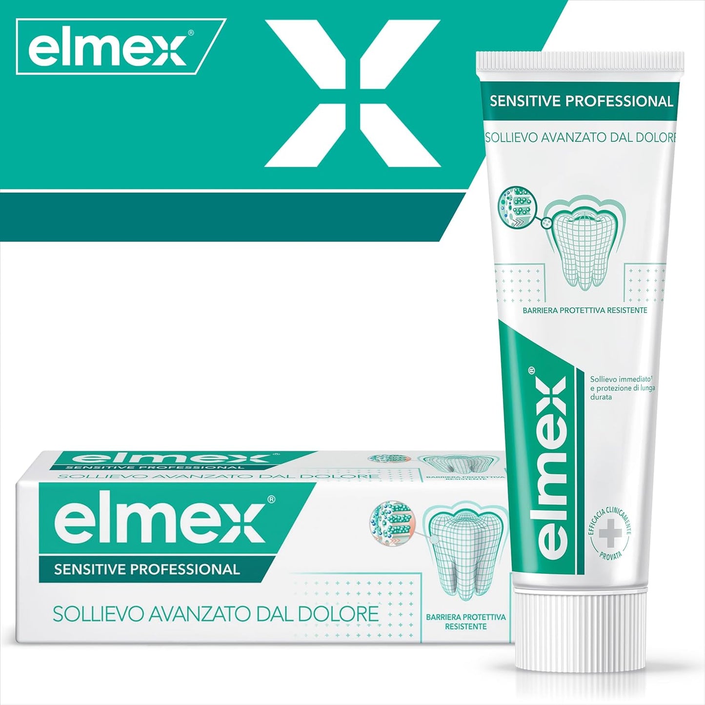 Elmex Sensitive Professional Dentifricio 75ml – Sollievo Immediato dal Dolore da Sensibilità Dentale con Tecnologia di Occlusione dei Tubuli