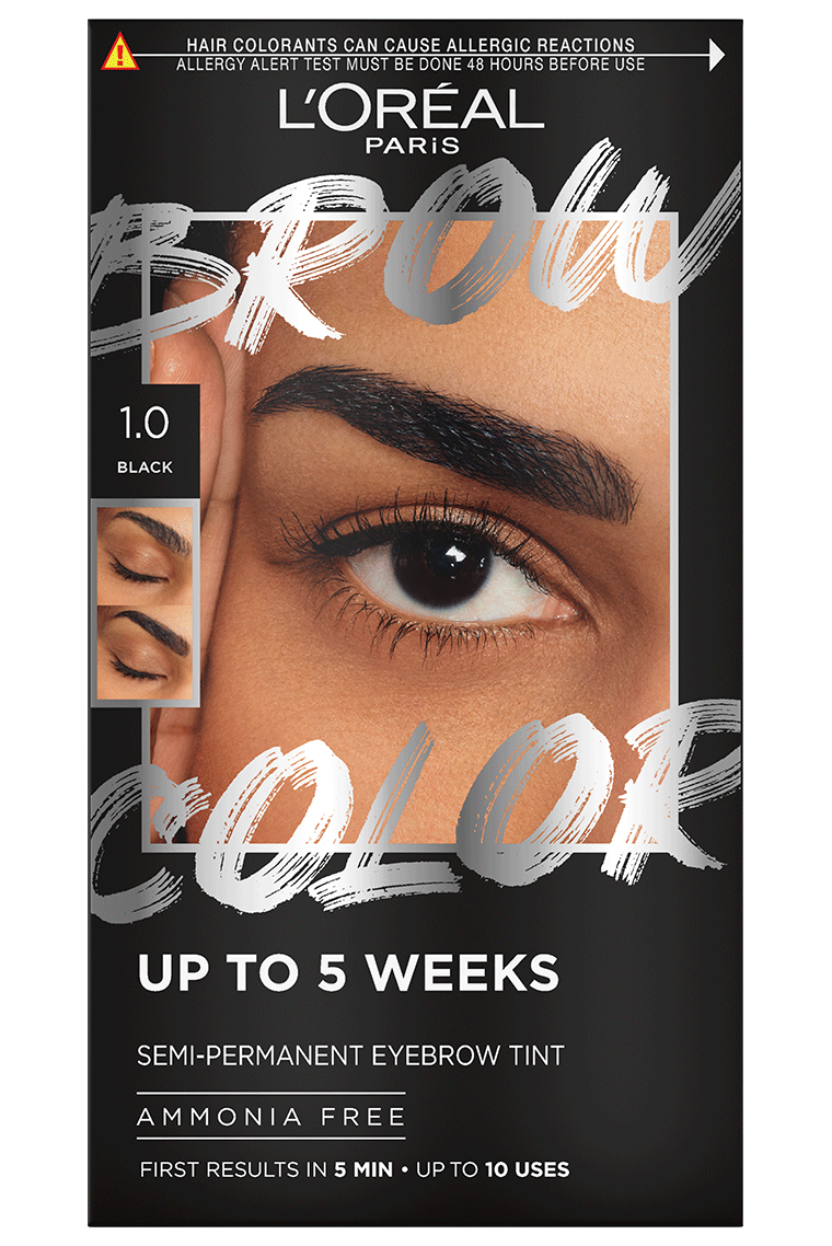 L'Oréal Paris Brow Color Tinta Semipermanente per Sopracciglia Senza Ammoniaca – Risultato Naturale, Copertura Sopracciglia Bianche e Durata Fino a 5 Settimane