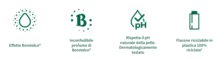 Borotalco Nuovo Bagnodoccia Originale 500 ml | Formula Cremosa Effetto Borotalco | Rispetta il pH della Pelle | Flacone 100% Plastica Riciclata