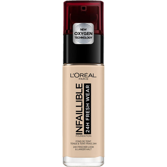 L'Oréal Paris Infaillible 32H Fresh Wear Fondotinta Fluido Idratante con Vitamina C e SPF 25 – La Soluzione Coprente e Ultra-Traspirante a Lunga Tenuta Non-Stop