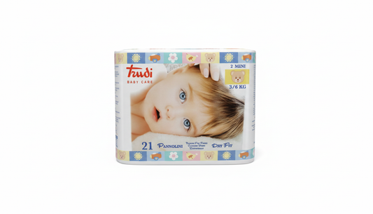 Trudy Baby Care Pannolini Ultra Assorbenti | Chiusura Elastica "Fidati di Me" | Protezione Pelle Delicata e Ipoallergenica | Tutte le Taglie