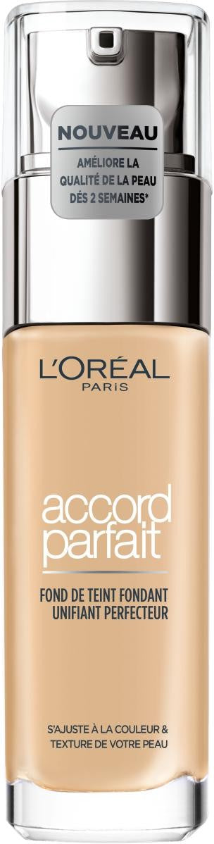 L'ORÉAL PARIS Accord Parfait Fondotinta Fluido Idratante – Formula Arricchita con Acido Ialuronico e Pigmenti Minerali – Effetto Seconda Pelle, Sfumabilità Ultra-Leggera e Idratazione 24H, Varie Nuance