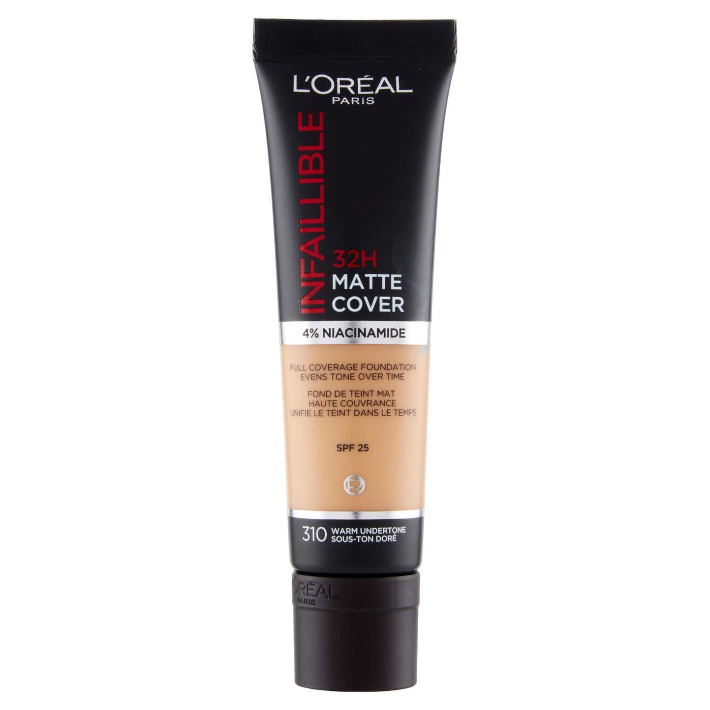 L'Oréal Paris Infaillible Matte Cover Fondotinta Fluido Opacizzante ad Alta Coprenza con 4% Niacinamide – La Soluzione Definitiva per un Incarnato Perfetto, Anti-Imperfezioni e Opaco fino a 32 Ore