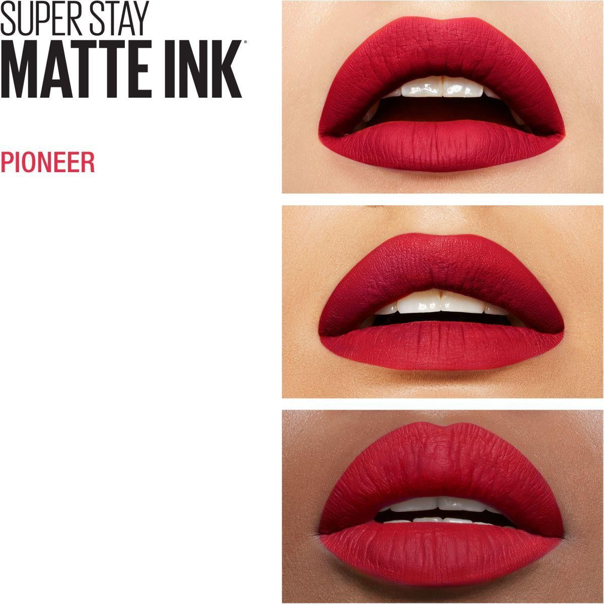 Maybelline New York SuperStay Matte Ink Rossetto Liquido Tinta Labbra Opaca a Lunga Tenuta 16H No-Transfer – Formula Elastic Ink ad Alta Pigmentazione