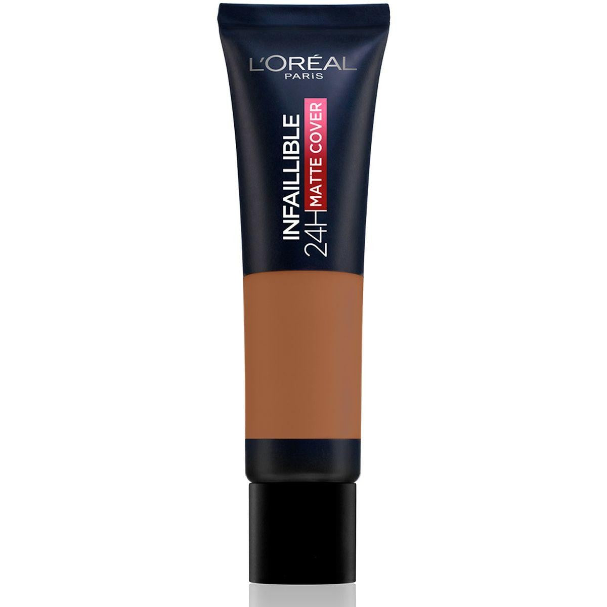 L'Oréal Paris Infaillible Matte Cover Fondotinta Fluido Opacizzante ad Alta Coprenza con 4% Niacinamide – La Soluzione Definitiva per un Incarnato Perfetto, Anti-Imperfezioni e Opaco fino a 32 Ore