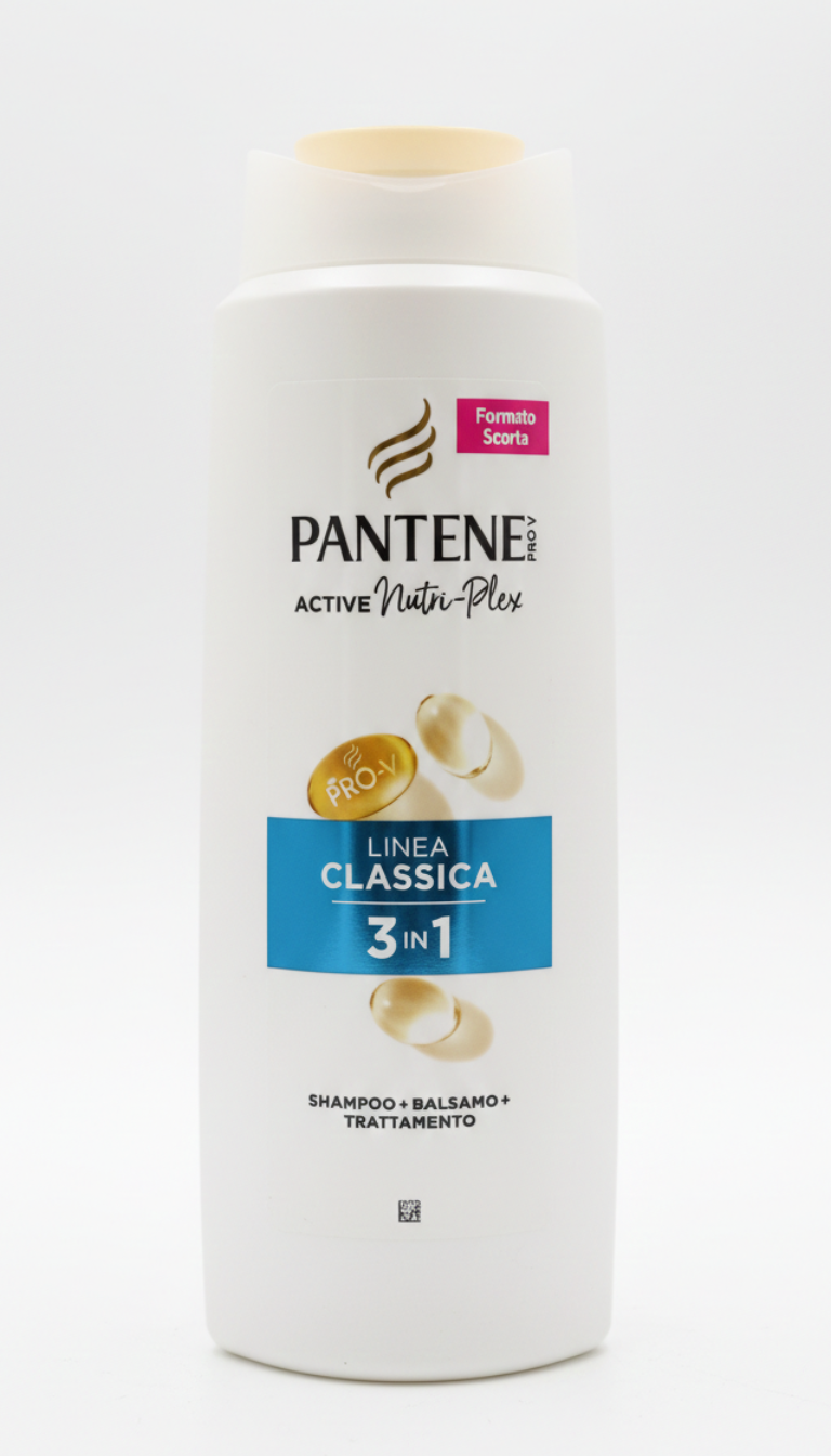Pantene Pro-V Shampoo 3in1 Linea Classica 625ml – Shampoo + Balsamo + Trattamento Nutri-Plex