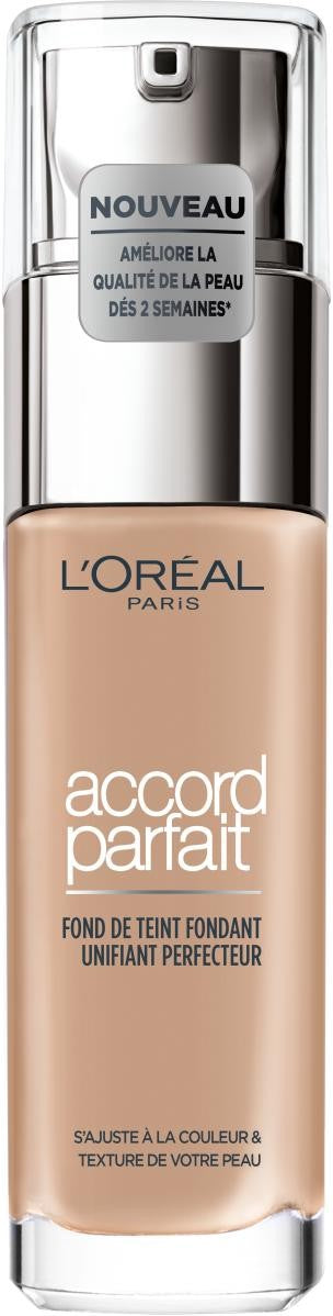 L'ORÉAL PARIS Accord Parfait Fondotinta Fluido Idratante – Formula Arricchita con Acido Ialuronico e Pigmenti Minerali – Effetto Seconda Pelle, Sfumabilità Ultra-Leggera e Idratazione 24H, Varie Nuance