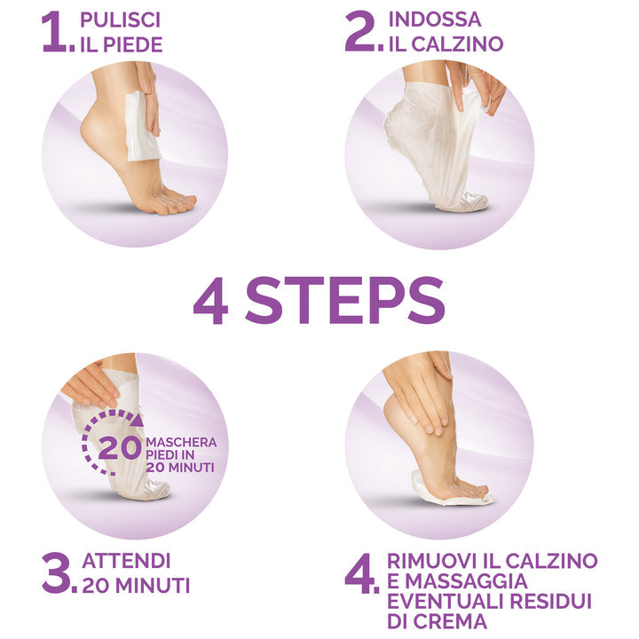 Scholl Expert Care PediMask Nutriente Lavanda 2x10g | Maschera Piedi Relax con Tecnologia Hydro'Restor™ | Idratazione Profonda 24 Ore | Trattamento Calzino 20 Minuti