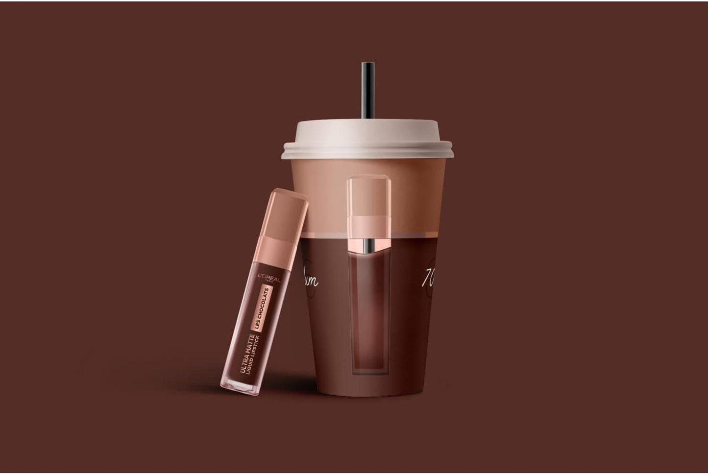 L'Oréal Paris Infaillible Les Chocolats Tinta Labbra Ultra Opaca Lunga Tenuta – Rossetto Liquido Matte Anti-Sbavatura Profumato al Cioccolato con Applicatore di Precisione a Goccia
