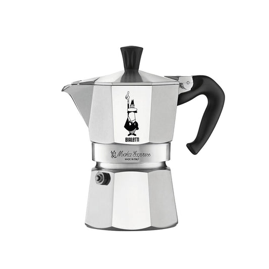 Bialetti Moka Express – Caffettiera Originale 4 Tazze – L'Icona del Design Made in Italy in Alluminio con Valvola di Sicurezza