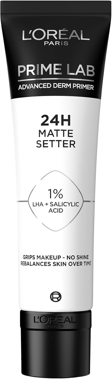 L'Oréal Paris Prime Lab 24H Matte Setter Primer Opacizzante – Trattamento Sebo-Regolatore con 1% LHA + Acido Salicilico – Base Trucco Leggera Anti-Lucidità Lunga Tenuta, 30 ml