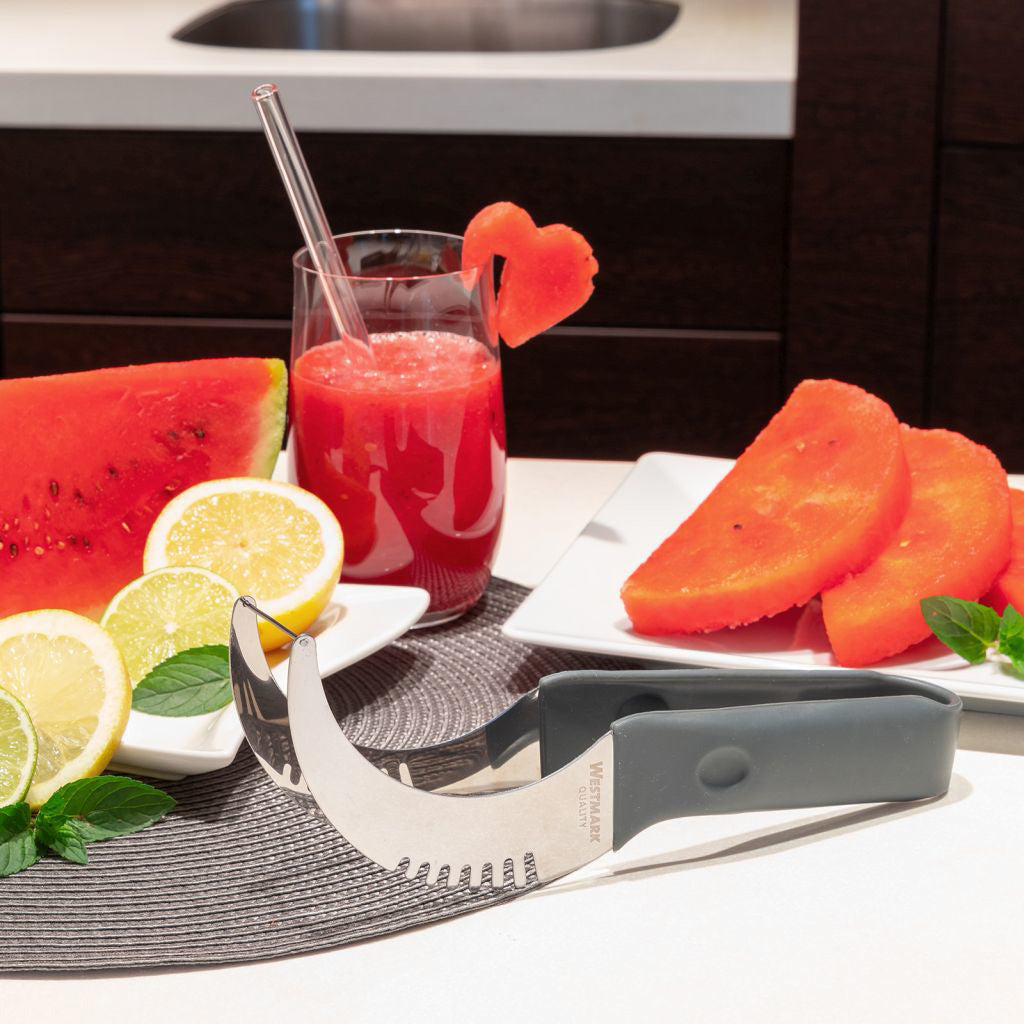 Westmark Taglia Melone "Hook" – Coltello e Pinza 2-in-1 in Acciaio Inox – Utensile Professionale per Melone, Mango e Avocado