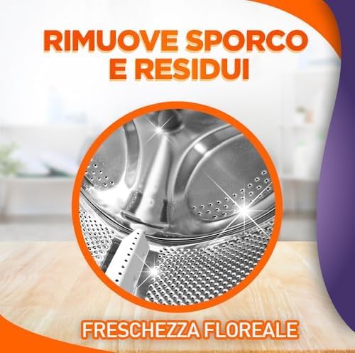 Sole Cura Lavatrice 3in1 agli Agrumi | Pulizia Profonda e Anticalcare | Igienizza e Protegge la Lavatrice | 2 Dosi