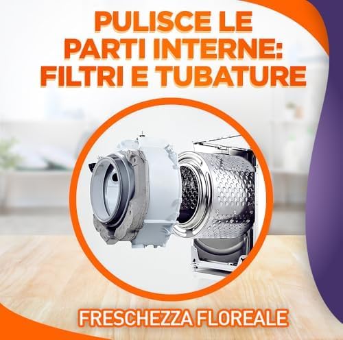 Sole Cura Lavatrice 3in1 agli Agrumi | Pulizia Profonda e Anticalcare | Igienizza e Protegge la Lavatrice | 2 Dosi