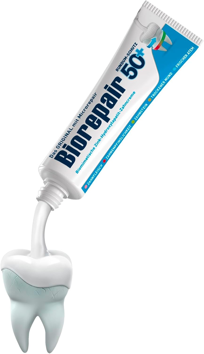 Biorepair Advanced Protezione Completa 50+ Dentifricio 75ml – Con microRepair® e Probiotici – Per Over 50