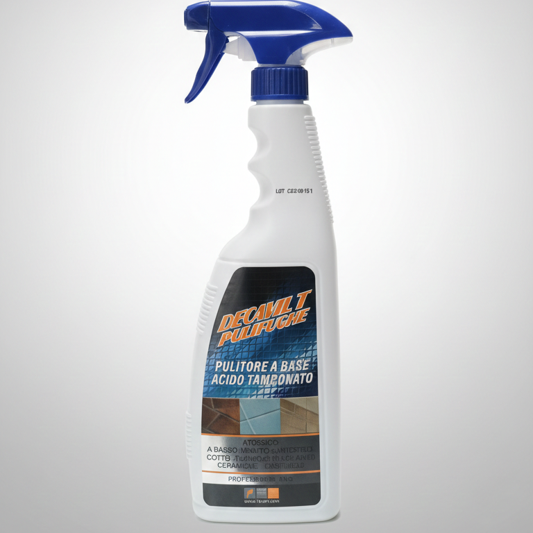 FAREN DECAVIL T Pulifughe Professionale Spray 750ml | Pulitore Acido Tamponato per Fughe Anche Colorate | Rimuove Calcare, Salnitro e Residui di Cemento | Ideale per Cotto, Klinker e Ceramica
